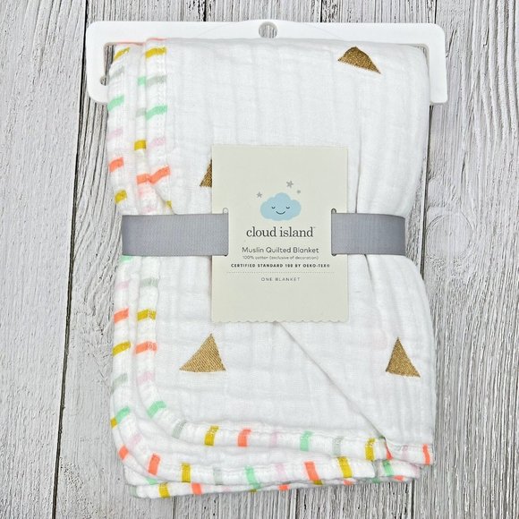 cloud island Other Quilted Baby Blanket Baby Muslin Quilt Cloud